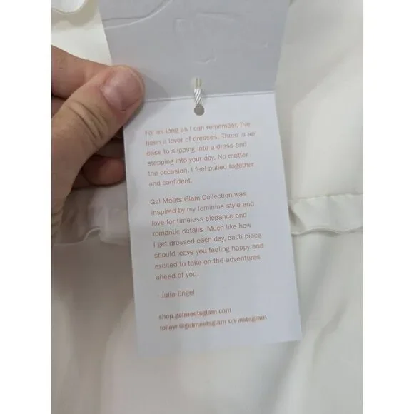 Gal Meets Glam Emma Ruffle dress women's size 12‎ white cottagecore bridal wed - Picture 8 of 10